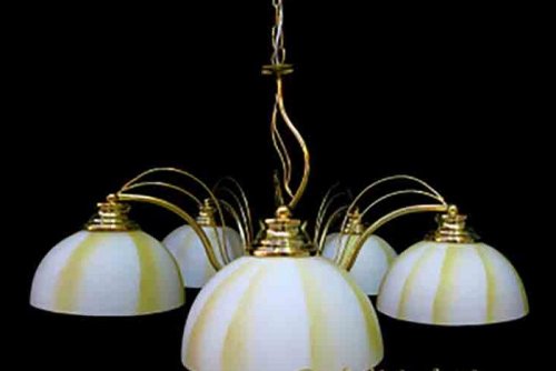 Люстра потолочная пятирожковая Мелодия Света  E27 Золото глянец картинка 